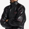 Giacca da tuta da uomo in nero/bordeaux