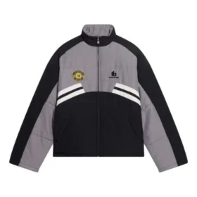 Giacca da tuta imbottita con collo a imbuto “Grey Black” 675462-TKO48-1000