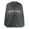Giacca da tuta in nylon a quadri “Black” 571439TEM181070