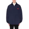 Giacca da uomo Balenciaga con logo, cerniera e collo alto, blu 622002TIO508065