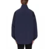 Giacca da uomo Balenciaga con logo, cerniera e collo alto, blu 622002TIO508065