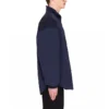 Giacca da uomo Balenciaga con logo, cerniera e collo alto, blu 622002TIO508065