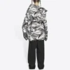 Giacca da uomo Balenciaga FW21 con spalle scoperte, grigia 663004TKLD41240