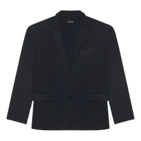 Giacca da uomo Balenciaga FW21 Retro Knit Large, nera 662388TAV041000