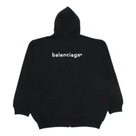 Giacca da uomo Balenciaga SS21 con cerniera e maniche lunghe, nera 641659TIV551070
