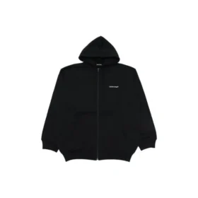 Giacca da uomo Balenciaga SS21 con cerniera e maniche lunghe, nera 641659TIV551070