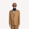 Giacca da uomo monopetto dalla vestibilità regolare in color cammello