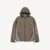 Giacca da uomo techwear con zip, colore grigio