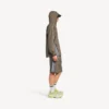 Giacca da uomo techwear con zip, colore grigio