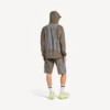 Giacca da uomo techwear con zip, colore grigio