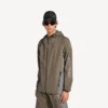 Giacca da uomo techwear con zip, colore grigio