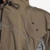 Giacca da uomo techwear con zip, colore grigio