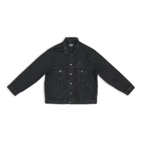 Giacca in Denim 3B Sports Icon, vestibilità larga “Nera” 704298TBP471029