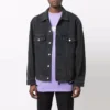 Giacca in Denim BB con effetto spray, vestibilità larga “Dark Grey White” 678354TIWA21440