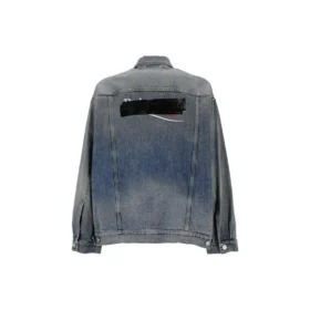 Giacca in Denim con bottoni effetto sbiadito “Blue” 724651THW254245