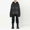 Giacca in Denim con cappuccio e bottoni effetto sbiancato “Black” 724653TNW541129