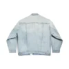 Giacca in denim con etichetta taglia “Blue” 767947TDW144016