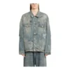 Giacca in Denim con graffiti “Light Blue” 721708TOW664036
