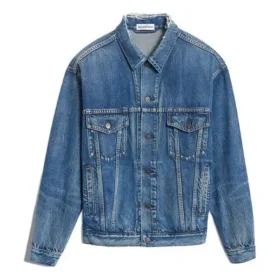 Giacca in Denim con logo “Blue” 557388TBP464773