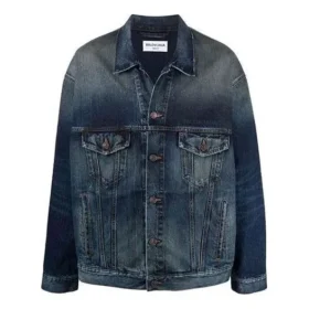 Giacca in Denim con logo ricamato “Blue” 671889TJW754021