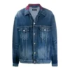Giacca in Denim con logo sul collo “Blu” 571324TCW032340