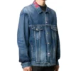 Giacca in Denim con logo sul collo “Blu” 571324TCW032340