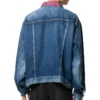 Giacca in Denim con logo sul collo “Blu” 571324TCW032340