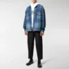 Giacca in Denim con logo sul collo “Blu” 571324TCW032340