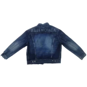 Giacca in Denim con logo sul retro “Blue” 557351TBP484009