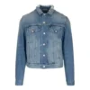 Giacca in Denim con logo sul retro “Blue Green” 606170TDW144065