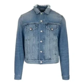 Giacca in Denim con logo sul retro “Blue Green” 606170TDW144065