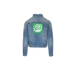 Giacca in Denim con logo sul retro “Blue Green” 606170TDW144065