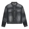 Giacca in Denim con logo sul retro, vestibilità ampia, “Fake Wash Black” 620728TIW435720