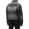Giacca in Denim con logo sul retro, vestibilità ampia, “Fake Wash Black” 620728TIW435720