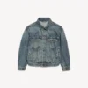 Giacca in denim da donna “Kick” in blu vintage sporco