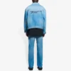 Giacca in Denim da uomo Balenciaga SS21 con logo classico, blu chiaro 657608TDW154307