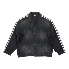Giacca in denim oversize Balenciaga x adidas “Black” 724775TNW541129