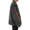 Giacca in Denim oversize Metallica “Washed Black Orange” 694504TBP471055