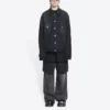 Giacca in Denim oversize “Washed Black White” di Cities Paris 690198TBP479034