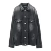 Giacca in denim slavato, vestibilità larga “Black” 662772TKVG51000