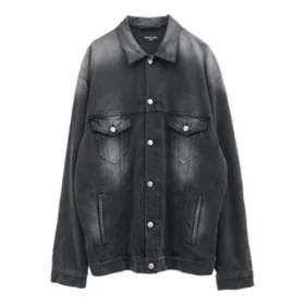 Giacca in denim slavato, vestibilità larga “Black” 662772TKVG51000