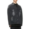 Giacca in denim slavato, vestibilità larga “Black” 662772TKVG51000