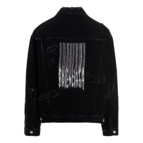 Giacca in denim strappato “Black” 664329TBP471055