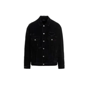 Giacca in denim strappato “Black” 664329TBP471055