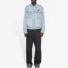 Giacca in Denim unisex FW21 con logo, blu 664329TBP488961