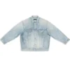 Giacca in denim vintage 3B Sports, vestibilità larga “Light Blue” 704299TJW798469