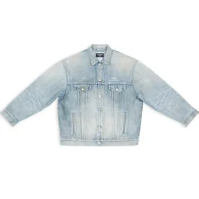 Giacca in denim vintage 3B Sports, vestibilità larga “Light Blue” 704299TJW798469