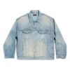 Giacca oversize Bal Diagonal Allover “Denim giapponese anellato azzurro” 773616TPW534868