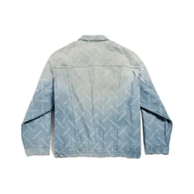 Giacca oversize Bal Diagonal Allover “Denim giapponese anellato azzurro” 773616TPW534868