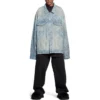 Giacca oversize Bal Diagonal Allover “Denim giapponese anellato azzurro” 773616TPW534868